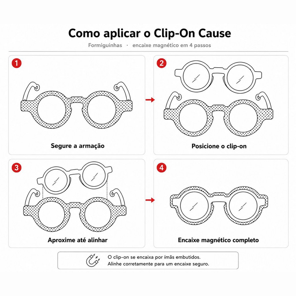 Clip On Magnético Formiguinhas