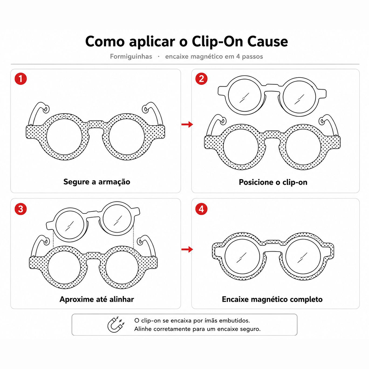 Clip On Magnético Formiguinhas