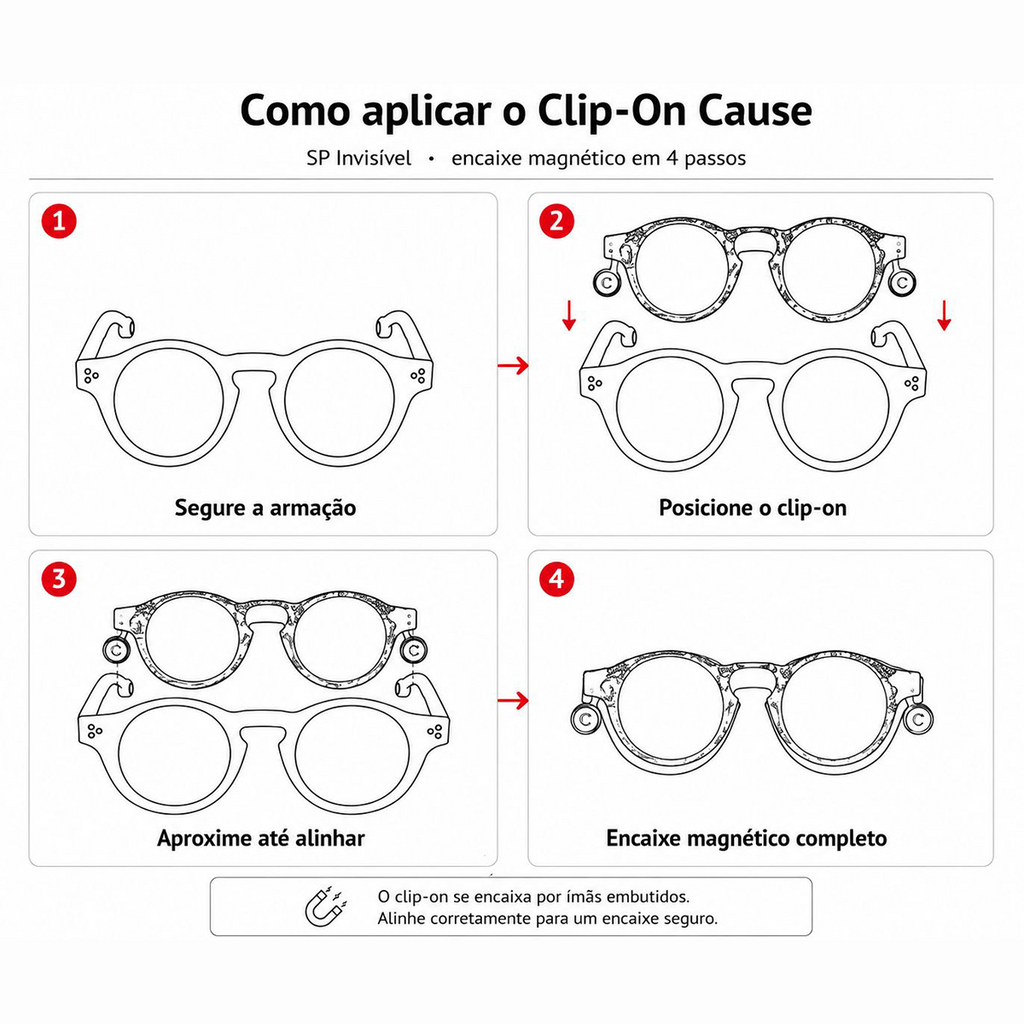 Clip On Magnético SP Invisível